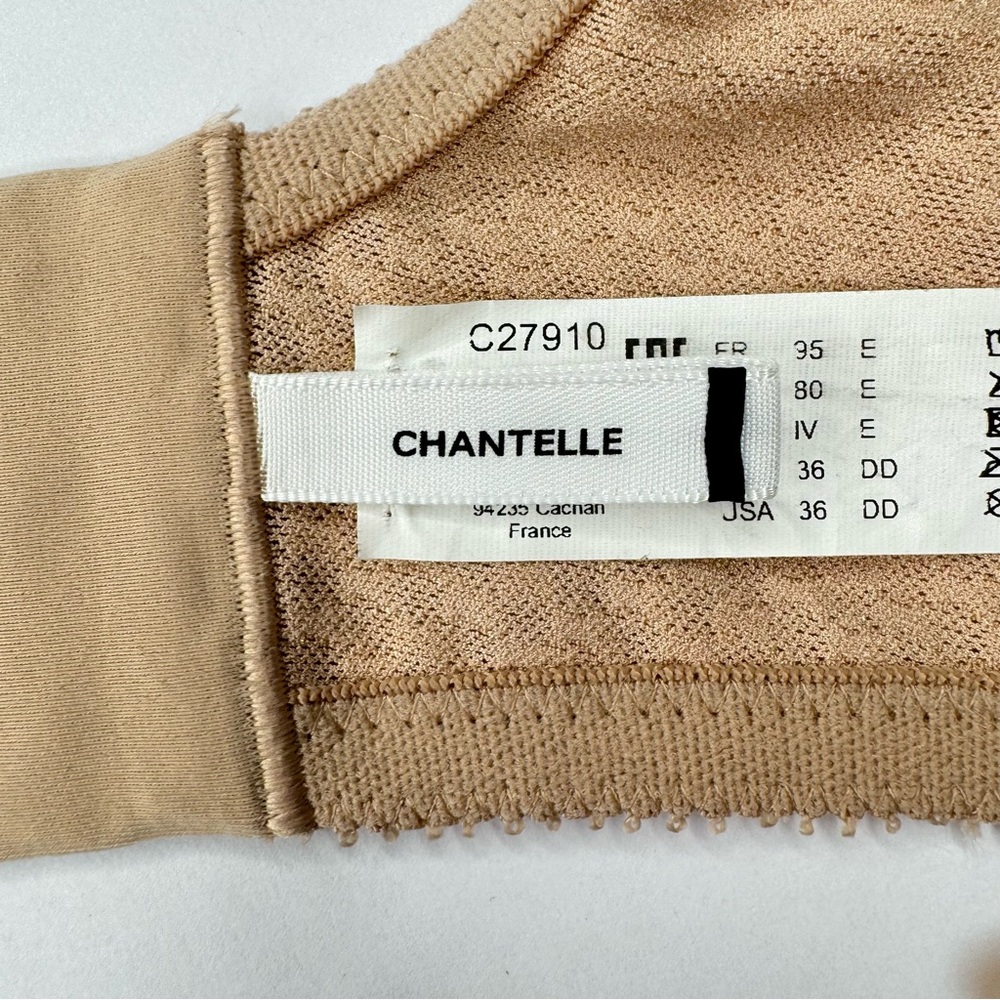 CHANTELLE C Manifique Nouveau Seamless Unlined Minimizer Bra Nude Underwire 36E - Picture 3 of 15